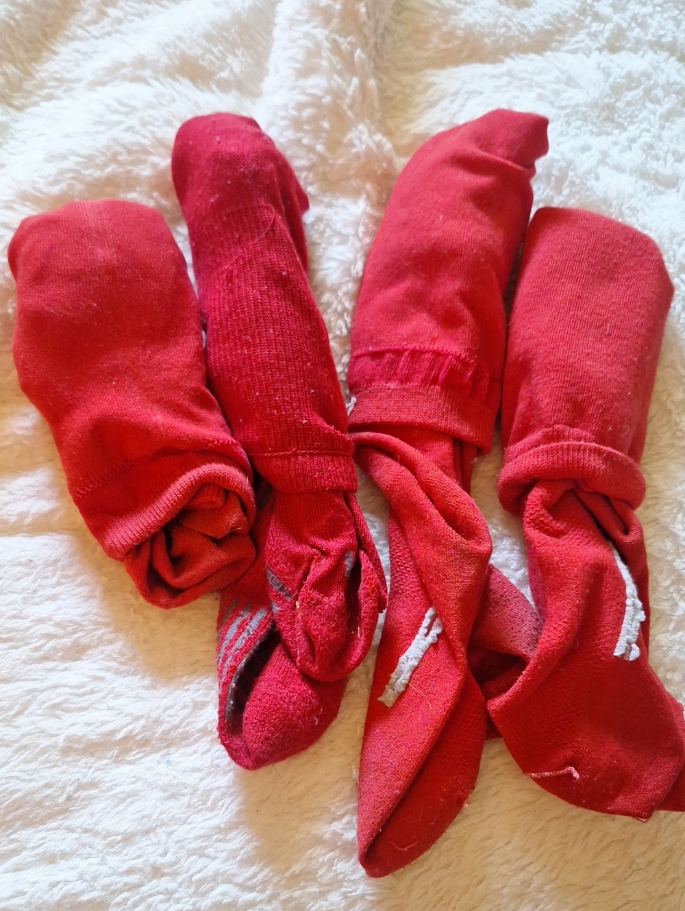 Softball Red Crew Socks - Pack of 4